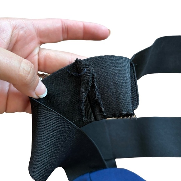 NWT Jay Godfrey Silk Navy Blue And Black Cage Bodycon Dress Women’s 4 Mini Skirt - Picture 8 of 16